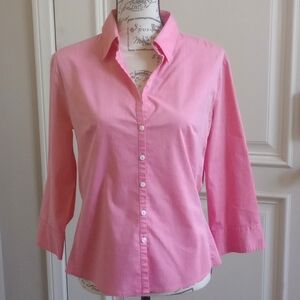 Price🔽New York & Company Light Coral Collared Shirt